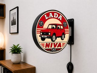 Cartel Luminoso LED LADA NIVA Coche Clásico