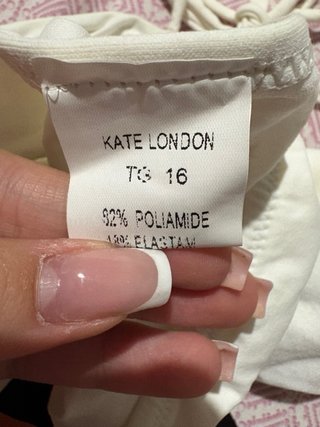 Costume/body KATE LONDON bianco schiena scoperta