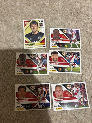 Lote 6 Cromos Rayo Vallecano La Liga Panini