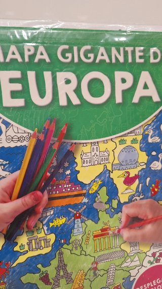 Mapa gigante para colorear (4 títulos)