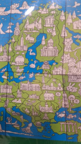 Mapa gigante para colorear (4 títulos)