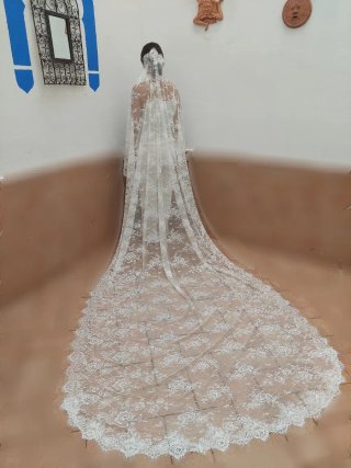 Mantilla de Novia Encaje Blanco