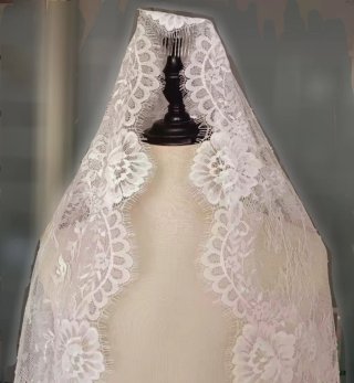 Mantilla de Novia Encaje Blanco