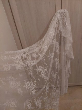Mantilla de Novia Encaje Blanco