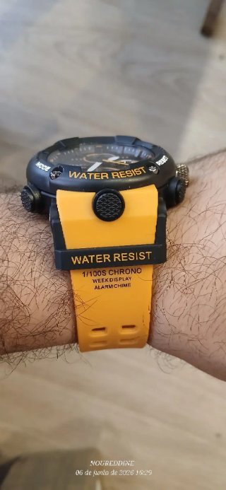 Reloj SMAEL Dual Time Negro y Amarillo