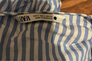 Camisa zara Rayas Azul y Blanco Talla S