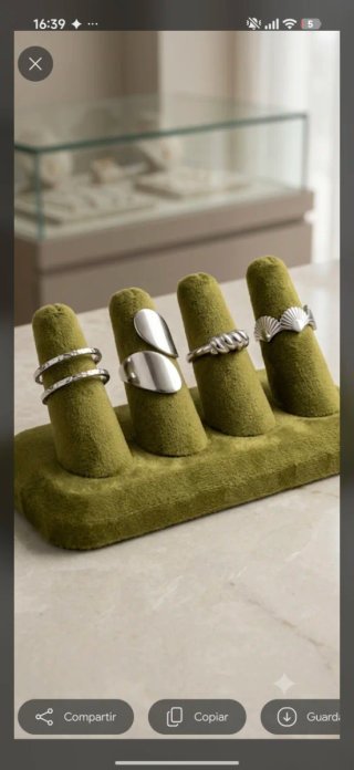 Lote 4 Anillos Acero Inoxidable  Todos ajustables