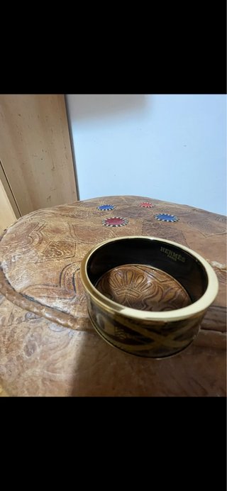 Brazalete Hermes AUTENTICO Marrón y Dorado