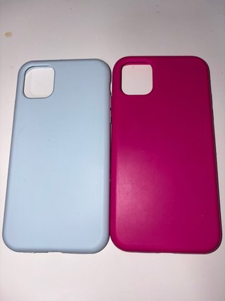 Funda iphone 11 azul y rosa