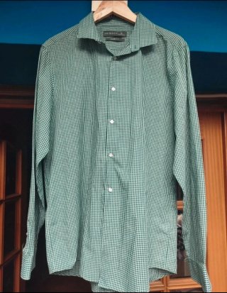 Camisa cuadros verde hombre Primark Talla M