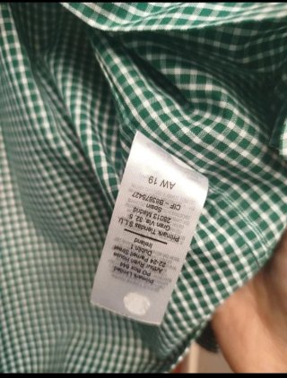 Camisa cuadros verde hombre Primark Talla M