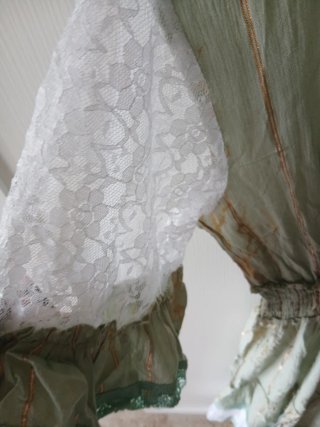 Vestito midi Stella  oro e verde