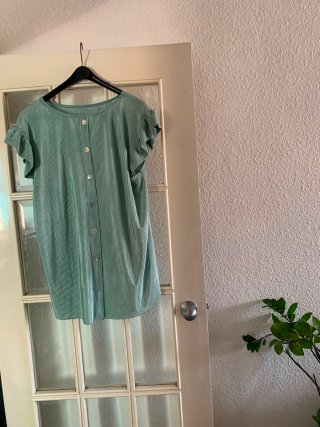 Conjunto verde ancho plisado