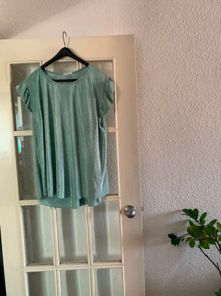Conjunto verde ancho plisado