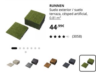 Suelo césped artificial exterior terraza