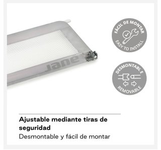 Jané Barrera de Cama Abatible 140 cm Gris