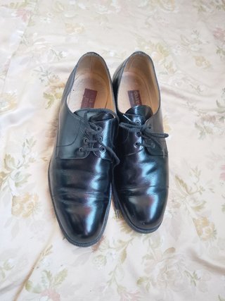 Scarpe uomo pelle nera lisce 43 san marco vintage