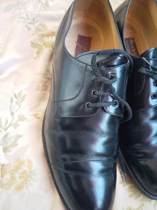 Scarpe uomo pelle nera lisce 43 san marco vintage