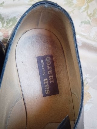 Scarpe uomo pelle nera lisce 43 san marco vintage