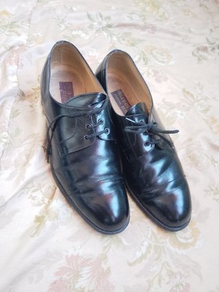 Scarpe uomo pelle nera lisce 43 san marco vintage