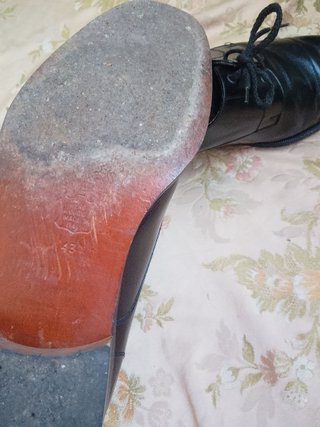 Scarpe uomo pelle nera lisce 43 san marco vintage