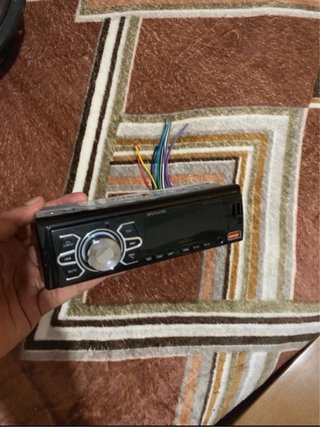 2Speakers and subwoofer bass and amplifier and car
