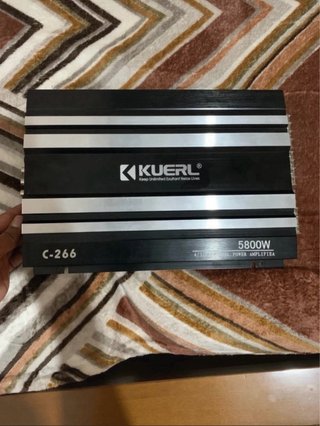 2Speakers and subwoofer bass and amplifier and car