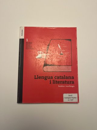 Llibres Llengua Catalana i Literatura 1r Batxiller