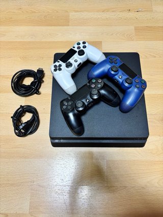 Consola PS4 + 3 Mandos (Negro, Azul, Blanco)