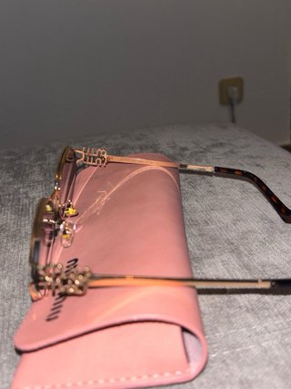 Óculos Miu Miu Preto e Dourado