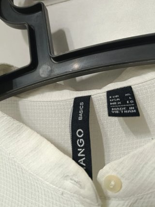 Camisa Mango blanca sin mangas