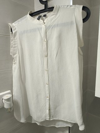 Camisa Mango blanca sin mangas