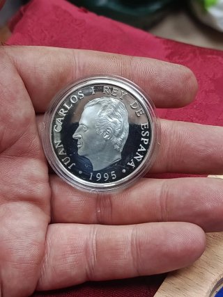 Moneda plata España,1995.50 años de la ONU