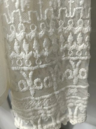 Camisa Mango Blanca Encaje Talla XL