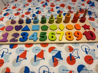 Juego educativo madera números y formas