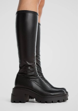 Botas Stradivarius Negras Plataforma