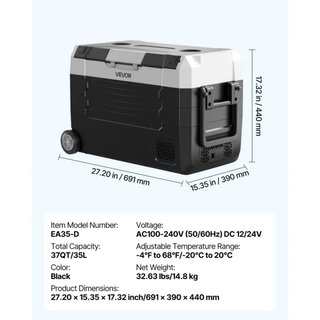 Nevera Portátil VEVOR Coche 35L
