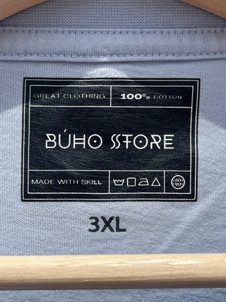 Camiseta Búho Store Azul Claro Talla 3XL
