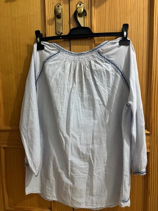 Camisa Rayas Azul y Blanca Talla M