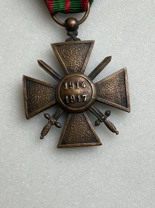 Medalla Cruz de Guerra Francesa WW1