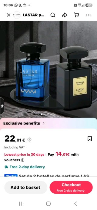 Set 2 botellas perfume L.A.STAR