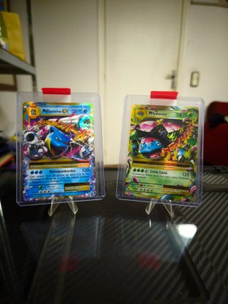Pack Cartas Mega Pokémon MBlastoise y MVenusaur