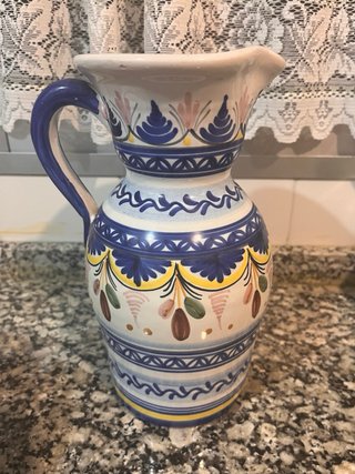 Jarro de cerámica Puente del Arzobispo pintado a m