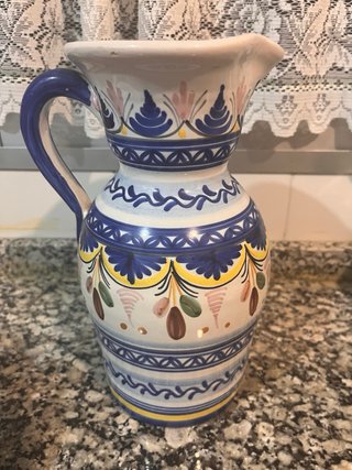 Jarro de cerámica Puente del Arzobispo pintado a m