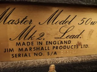 Cabezal Marshall JMP 50W Master Model Vintage
