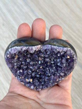 Corazón de amatista morada