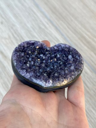 Corazón de amatista morada
