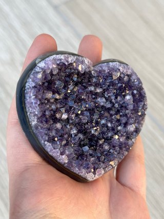 Corazón de amatista morada