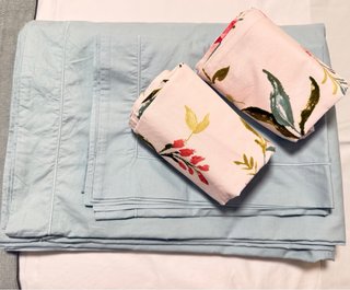 Conjunto de Roupa de Cama Estampada e Lisa
