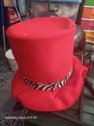 Sombrero de Carnaval Enano Rojo Talla Única